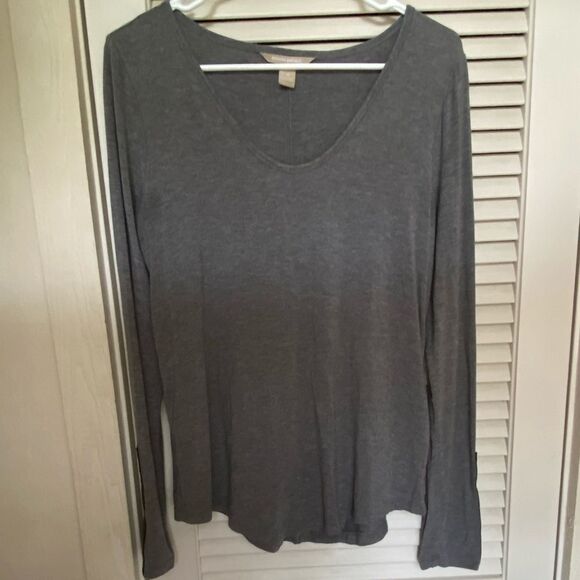 BANANA Republic Grey long‎ sleeve knit tunic top - Picture 1 of 6